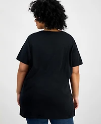 Hybrid Apparel Trendy Plus Black Pride Joy Excellence Graphic T-shirt