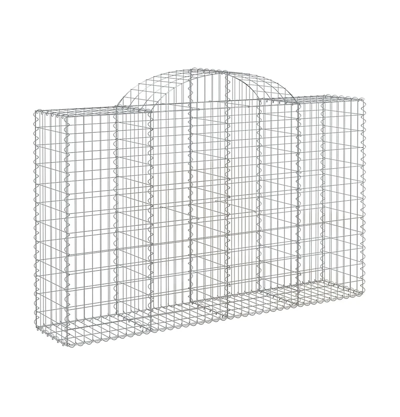 Arched Gabion Basket 78.7"x19.7"x47.2"/55.1" Galvanized Iron