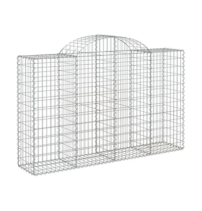 Arched Gabion Basket 78.7"x19.7"x47.2"/55.1" Galvanized Iron