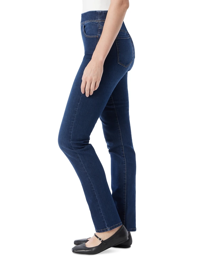 Gloria Vanderbilt Women's Amanda High-Rise Straight Pull-On Jeans