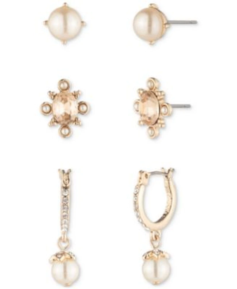 Marchesa Gold Tone Crystal Imitation Pearl Jewelry Collection