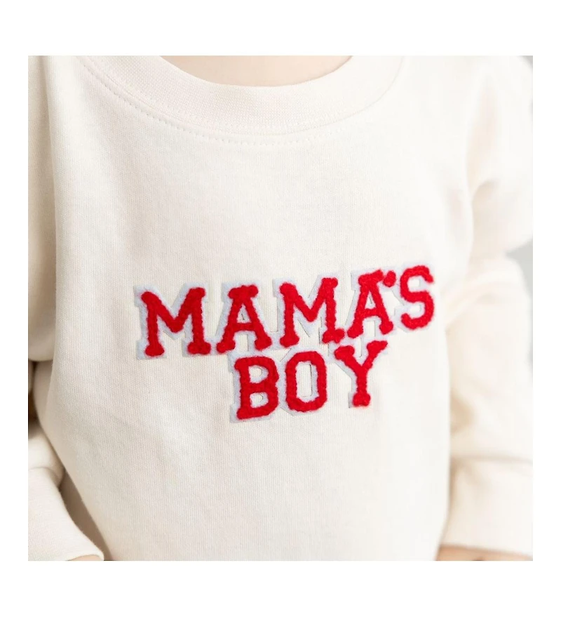 Sweet Wink Baby Boys Mama's Patch Valentine's Day Long Sleeve Romper