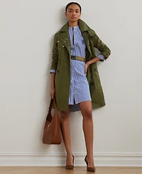 Lauren Ralph Lauren Women's Striped Belted Broadcloth Shirtdress