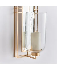 7.75"D x 7.5"W x 28"H Jemma Decorative Wall Mirror Candle Sconce
