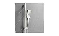 Shower System with Shower Head, Hand Shower, Slide Bar, Bodysprays, Shower Arm, Hose, Valve Trim, and Lever Handles
