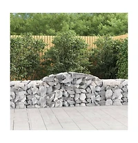 Arched Gabion Basket 118.1"x19.7"x23.6"/31.5" Galvanized Iron