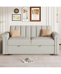 Convertible Soft Cushion Sofa Pull Bed ,for Two People to Sit On