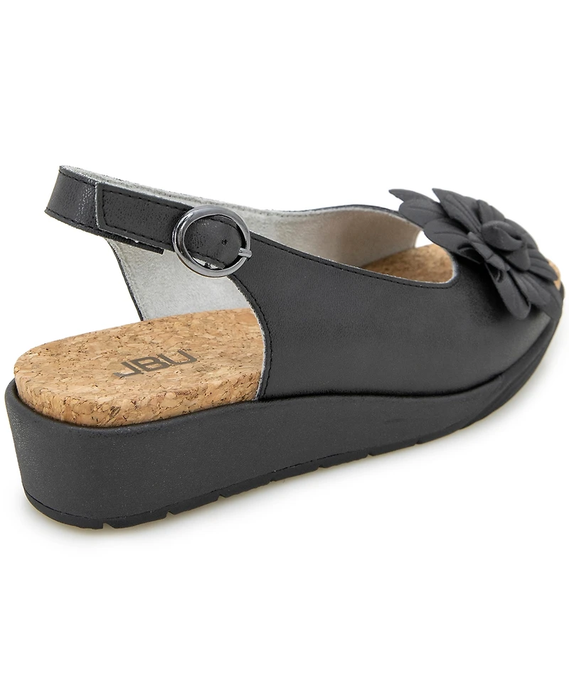 Jbu Women's Rosetta Wedge Sandal
