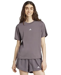 adidas Women's Short-Sleeve Cotton Crewneck Logo T-Shirt