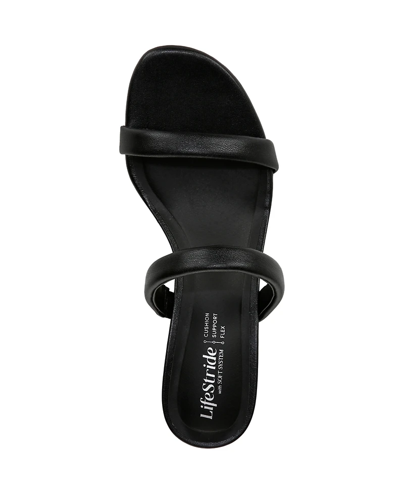 LifeStride Women's Nalani Open Round Toe Slide Dress Sandals