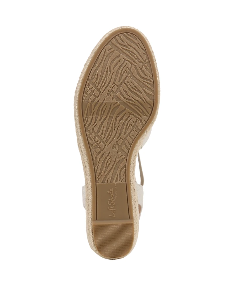 LifeStride Women's Kennedy Closed Almond Toe Wedge Espadrilles