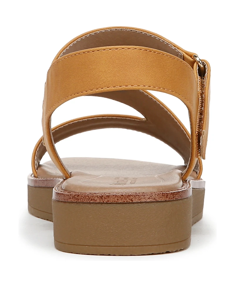 LifeStride Women's Waverly Round Open Toe Strappy Platform Sandals