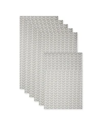 Design Imports Herringbone Print Fridge Liner 6 Pack Set, 24" x 12"