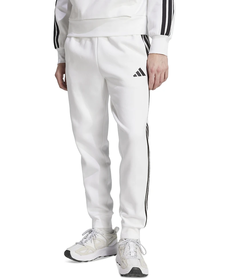 adidas Men's Essentials Regular-Fit 3-Stripes Fleece Joggers