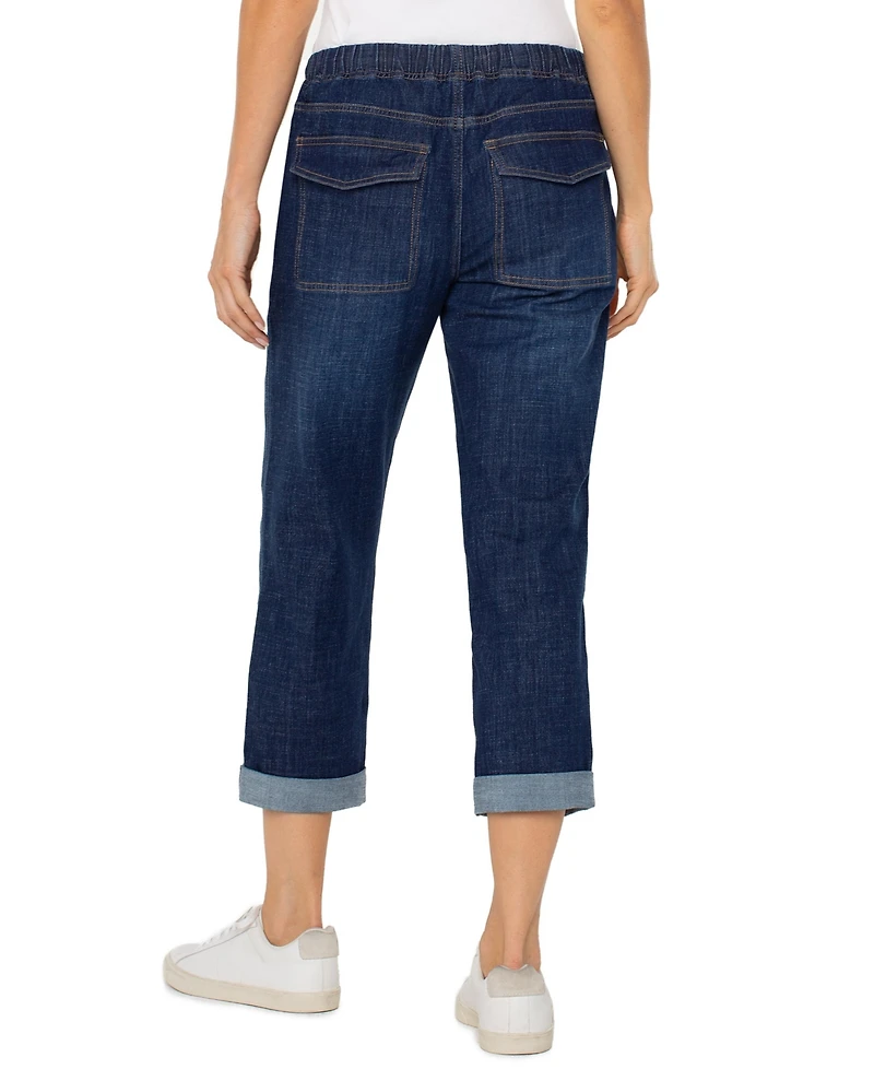 Liverpool Los Angeles Women's Rascal Drawstring Rolled Cuff Jeans