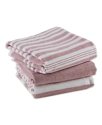 Design Imports Asst French Terry Cotton Dishtowel 3 Pack Set, 18" x 28"