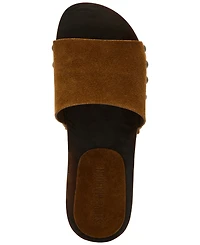 Steve Madden Women's Cento Wooden Flatform Slide Sandals