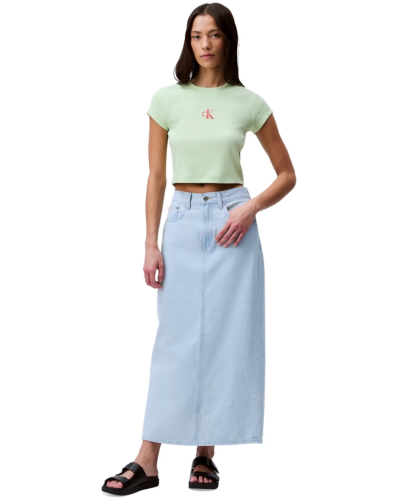 Calvin Klein Jeans Women's Monogram Logo Baby T-Shirt