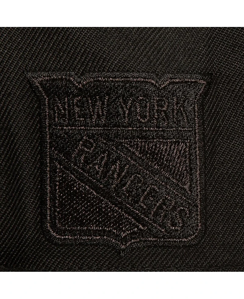 Mitchell & Ness Men's Black New York Rangers Soul Strike Tonal Snapback Hat