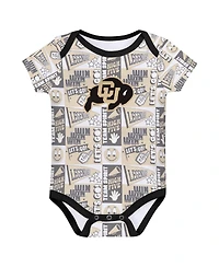 Outerstuff Newborn Black Colorado Buffaloes Sunday Comics 3-Pack Bodysuit Set