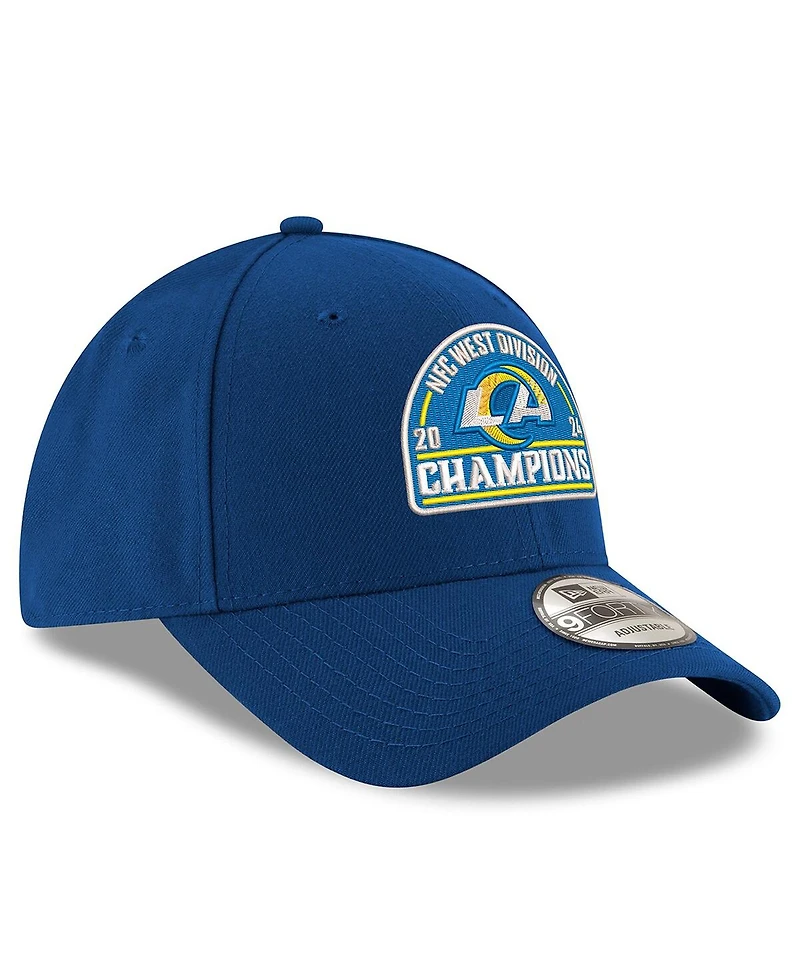 New Era Men's Royal Los Angeles Rams 2024 Nfc West Division Champions 9FORTY Adjustable Hat