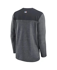 Nike Men's Navy Detroit Tigers Authentic Collection Game Time Performance Half-Zip Top