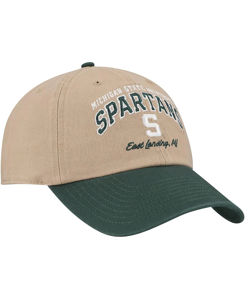 '47 Brand Men's Khaki Michigan State Spartans Local Clean Up Adjustable Hat