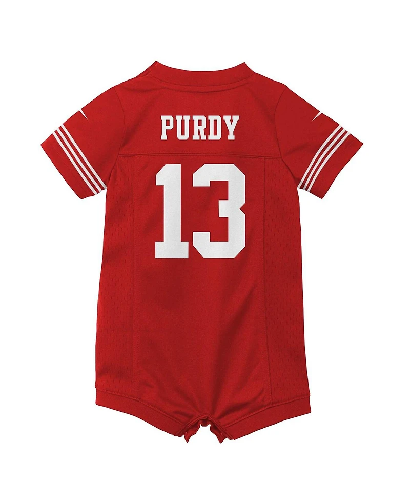 Nike Big Boys and Girls Scarlet Brock Purdy San Francisco 49ers Game Romper Jersey