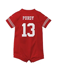 Nike Big Boys and Girls Scarlet Brock Purdy San Francisco 49ers Game Romper Jersey