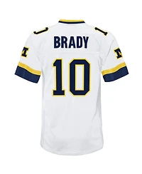 Mitchell & Ness Big Boys and Girls Tom Brady White Michigan Wolverines 1999 College Vault Legacy Jersey