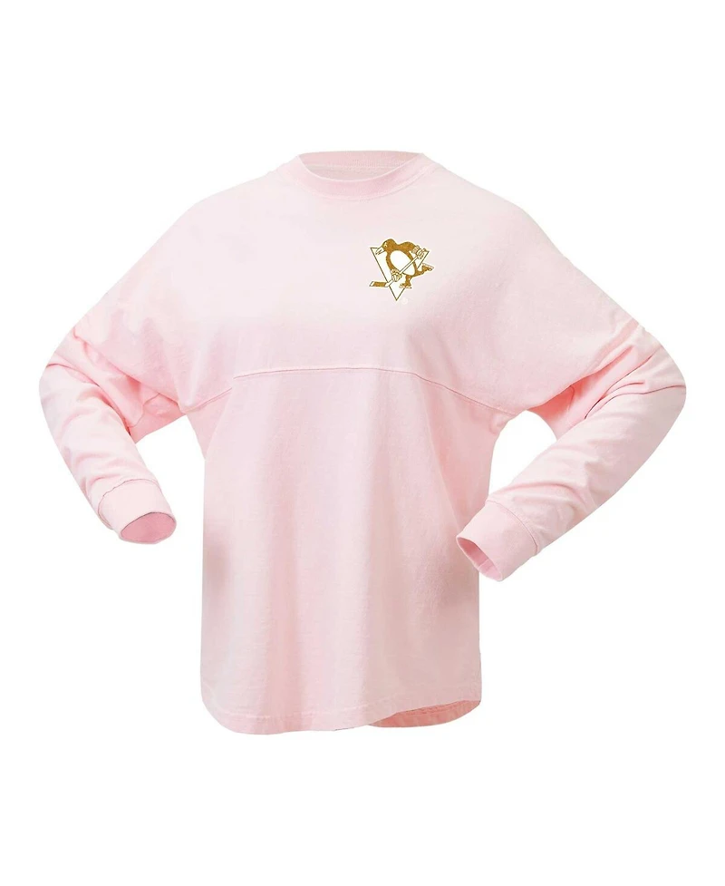 Fanatics Women's Pink Pittsburgh Penguins Spirit Jersey Long Sleeve T-Shirt