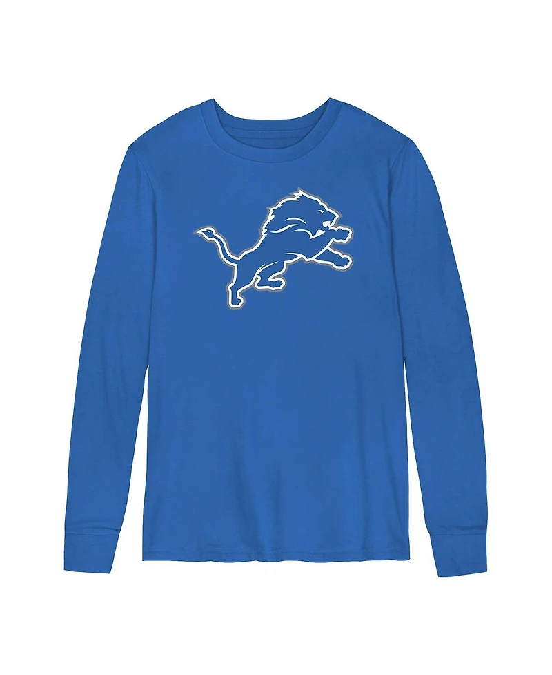 Outerstuff Preschool Blue Detroit Lions Primary Logo Long Sleeve T-Shirt