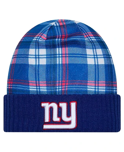 New Era Men's Royal New York Giants Sideline Statement Cuffed Knit Hat