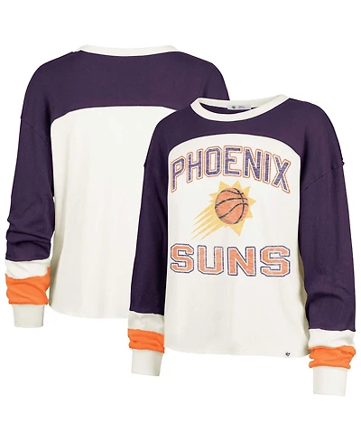 '47 Brand Women's Cream Phoenix Suns Curve Raglan Long Sleeve T-Shirt