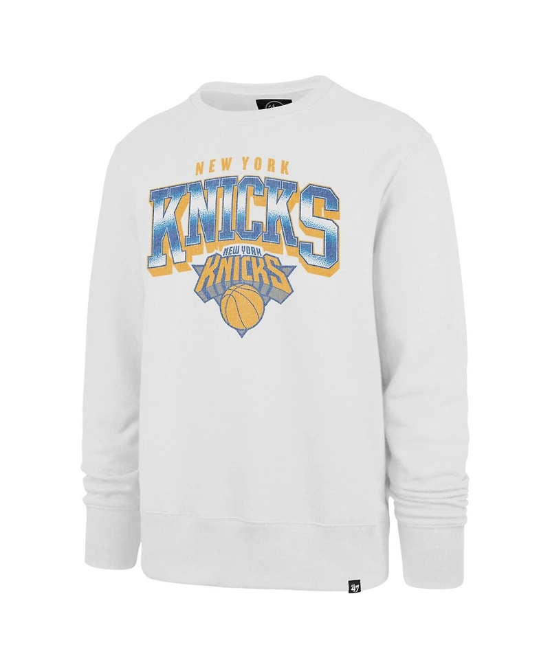 '47 Brand Men's Cream New York Knicks Big Tall Spotlight Headline Pullover Sweatshirt