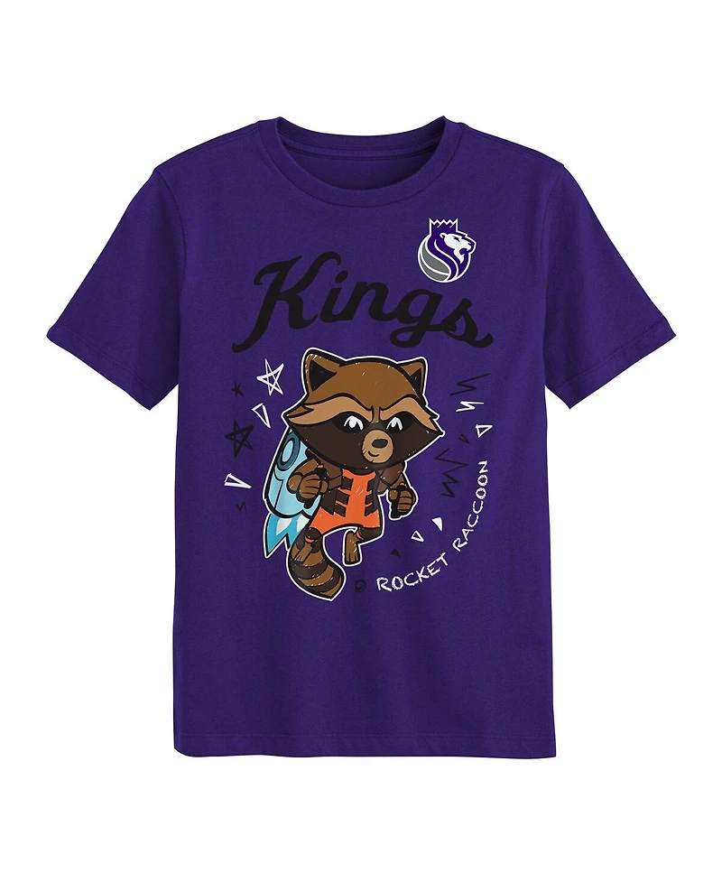 Outerstuff Preschool 2-Piece Sacramento Kings Guardians Of The Galaxy T-Shirt Set