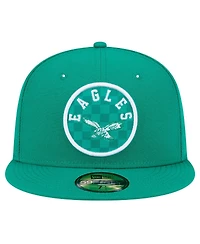 New Era Men's Kelly Green Philadelphia Eagles Checkered 59FIFTY Fitted Hat