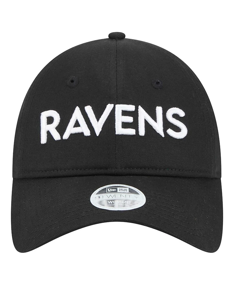 New Era Women's Black Baltimore Ravens Cece 9TWENTY Adjustable Hat