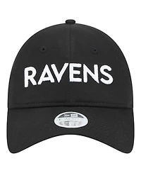 New Era Women's Black Baltimore Ravens Cece 9TWENTY Adjustable Hat