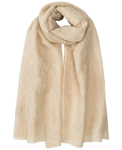 Lauren Ralph Lauren Metallic Logo Jacquard Wrap