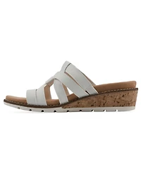 Cliffs by White Mountain Women's Tinisha Wedge Slip-On Sandals