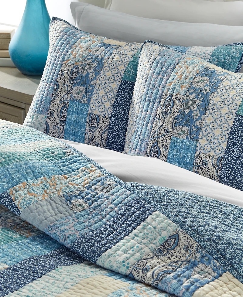 Charter Club Indigo Stripe Artisan 3-Pc. Quilt Set, Full/Queen, Exclusively at Macy's