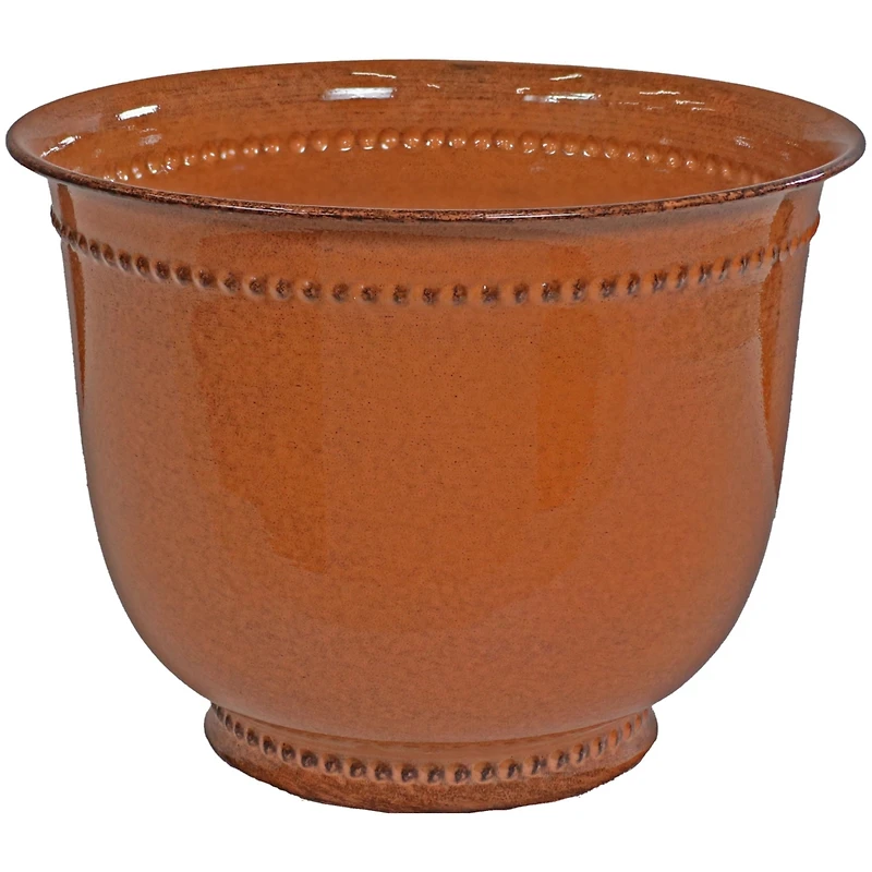 Michael Metal Indoor or Outdoor Planter with Drainage Hole - 14.5