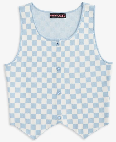 With Jules Big Girl Checkered Vest Top