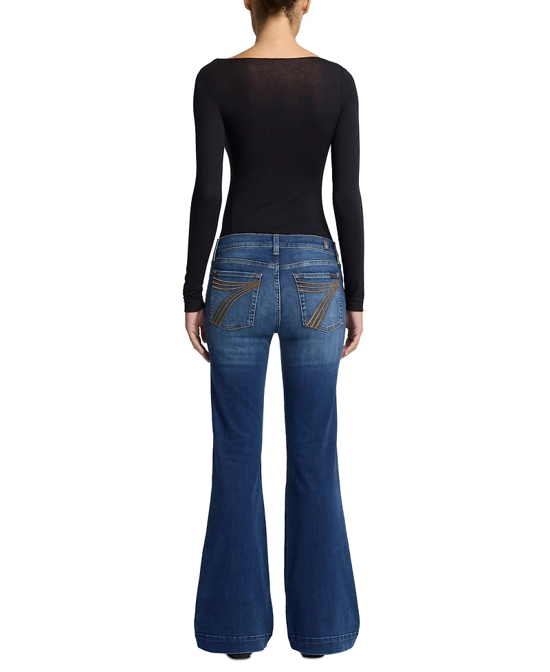 7 For All Mankind Women's Dojo Tailored Hem Flare Jeans