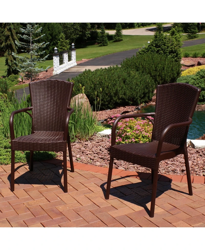 Faux Wood Design Plastic All-Weather Commercial-Grade Segesta Indoor/Outdoor Patio Dining Chair