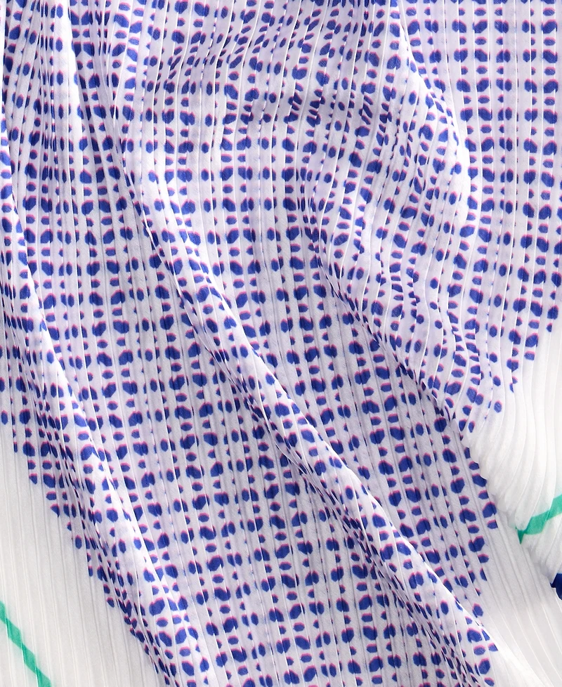 On 34th Pleated Geo-Dot Square Scarf, Exclusively at Macy's