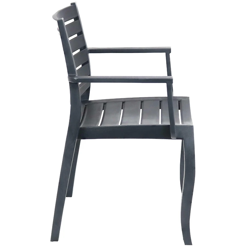 Polypropylene Stackable Illias Outdoor Patio Arm Chair