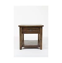 Artisan's Craft Rustic Farmhouse Distressed Solid Wood End Table