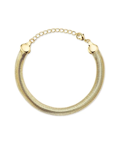 Rachel Zoe Rhodium Plated Snake Chain Bracelet